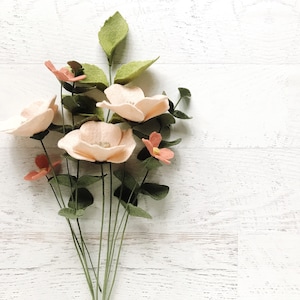 Filzblumenstrauß, Mohnblumenstrauß, Filzblumenstrauß, Freundgeschenk, Fotorequisite, Valentinstagsgeschenk