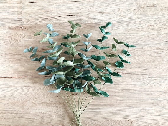 Felt Eucalyptus Foliage, Single Stem, Felt Flowers and Greenery for making your own bouquet, gift topper, photo prop