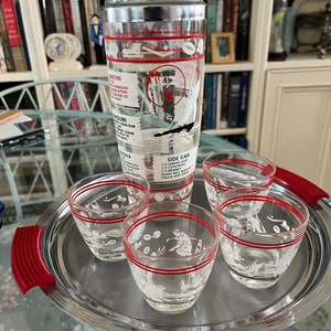 Mid Century Modern Cocktail Set with Bruce Hunt Tray
