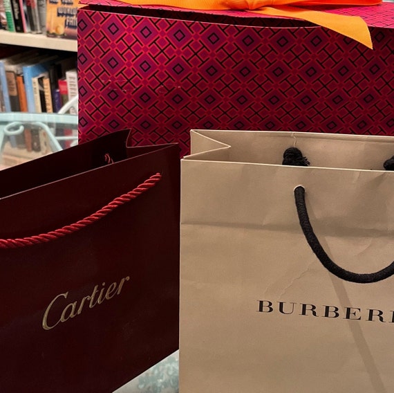 Authentic Cartier Burberry and Tory Burch Shopping Bags -  Israel