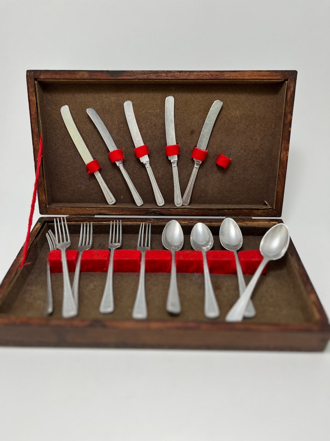 Miniature German Cutlery Set in Wood Presentation Box Etsy