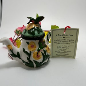 Sweet Teapot Hinged Treasure Box