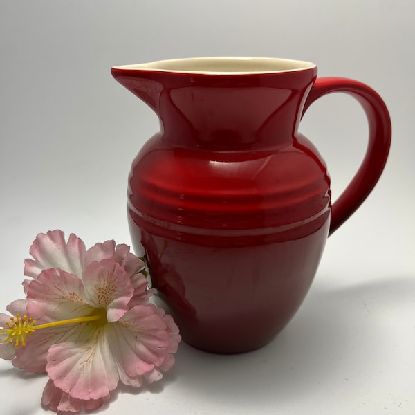 Vintage Le Creuset 7 oz. Cream Jug Cherry Red