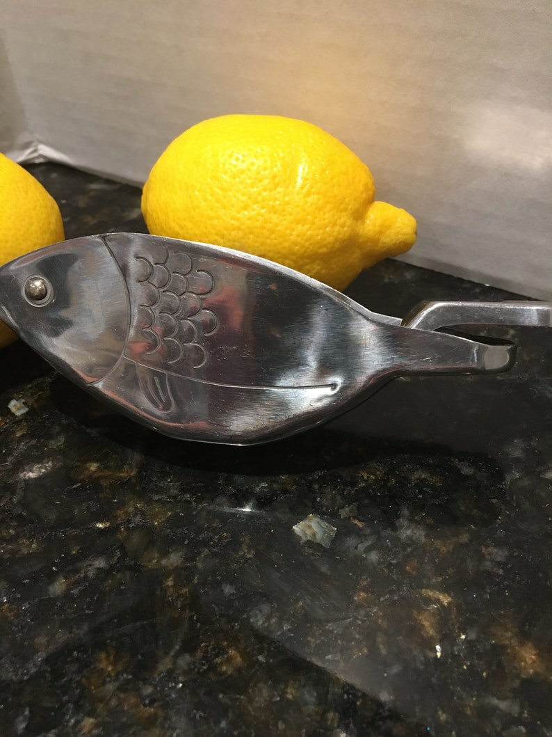 Vintage Stainless Steel Fish Lemon Squeezer/Juicer Deux Etsy