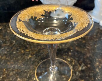 Antique Gold Gilt Compote Dish