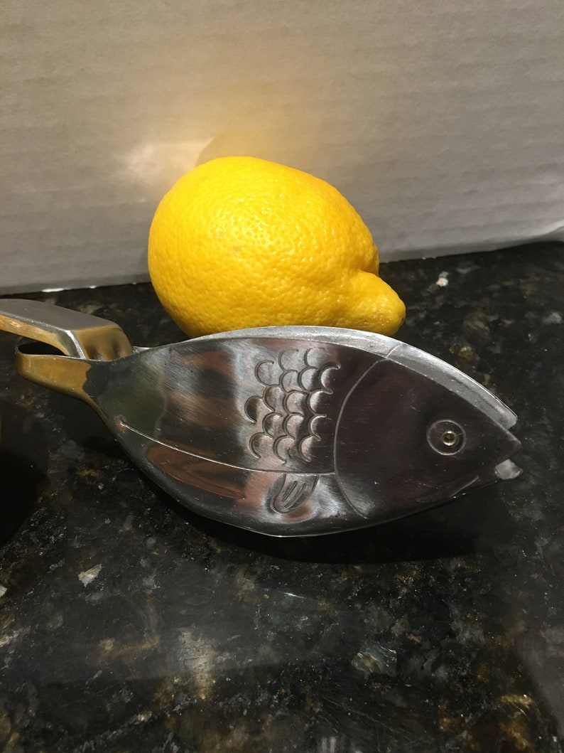 Vintage Stainless Steel Fish Lemon Squeezer/Juicer Deux Etsy