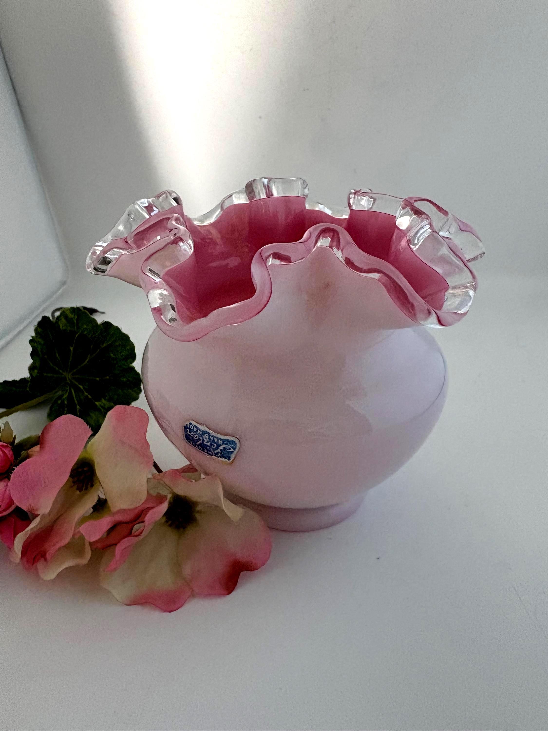 Fenton Pink Vase - Etsy