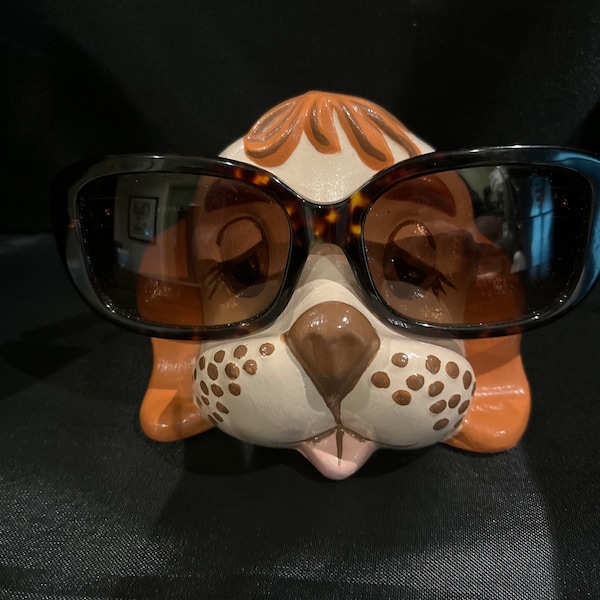 Puppy Eye Glass Holder Ceramic Vintage FREE SHIPPING!