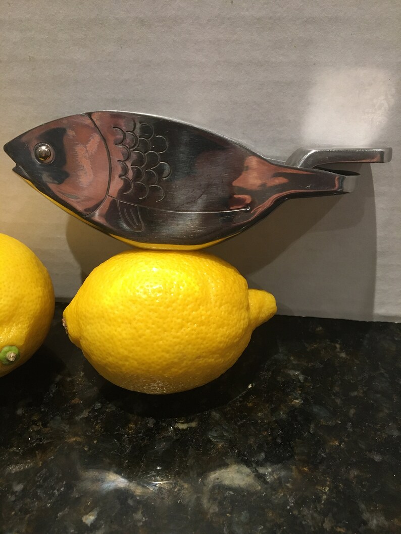 Vintage Stainless Steel Fish Lemon Squeezer/Juicer Deux Etsy