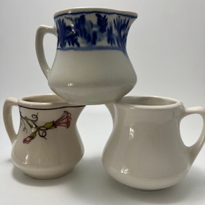 Old Restaurant Creamers Group of Three (3)
