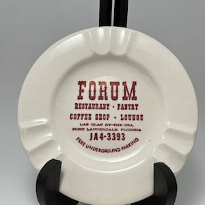 Old Florida Forum Restaurant Fort Lauderdale Ashtray