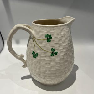 Belleek Everyday Pitcher Shamrocks from Ireland