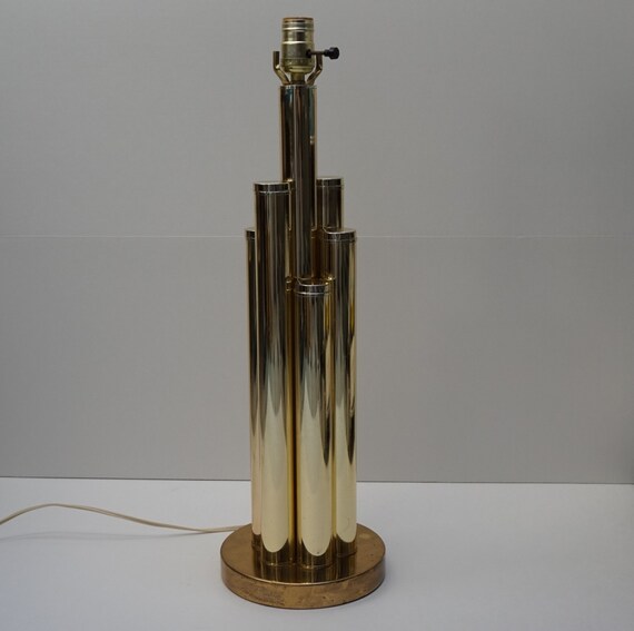Modern Brass Tubular Lamp By Mutual Sunset Company Image 0
