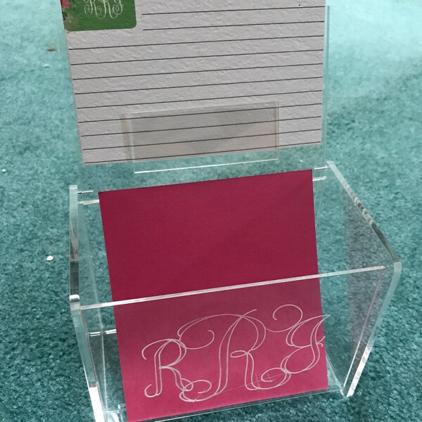 Acrylic Recipe Box Etsy