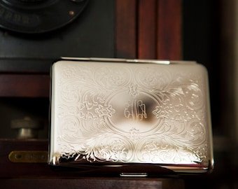silver case card case bridesmaids gift perfect bridal gift business card case gift card case id case