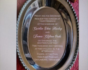 wedding gift, engraved tray, personalized wedding gift, tray, perfect wedding gift, custom tray, engraved invitation on tray, wedding tray