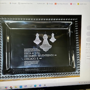 ウェディングトレイ 刻印入りウェディングギフト ウェディングギフト 12.5インチトレイ 刻印入りトレイ パーソナライズトレイ シルバートレイ サービングトレイ