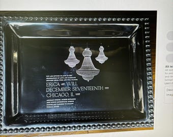 wedding tray engraved wedding gift wedding gift 12.5" tray engraved tray personalized tray silver tray serving tray