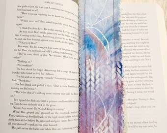 Hand-Painted Canvas Bookmark: Unique Reader Gift