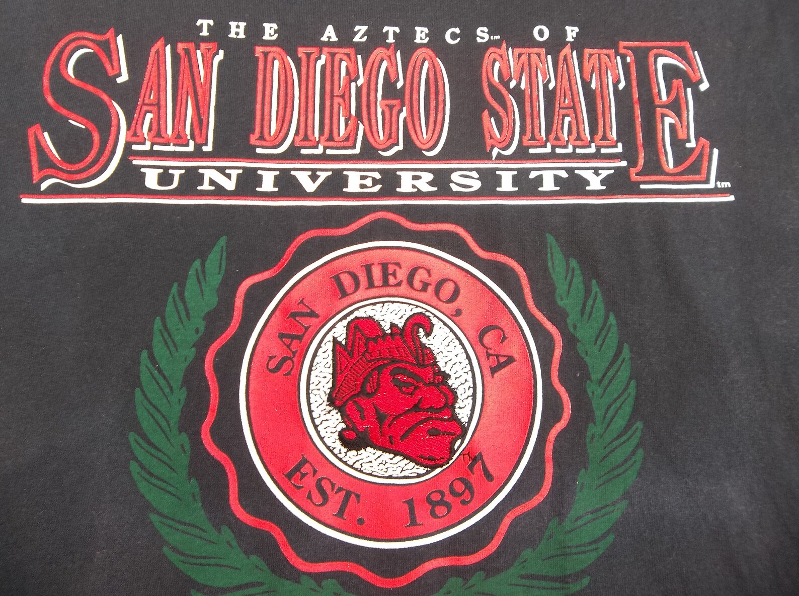 Vintage Tshirt San Diego State University Tee Embroidered Etsy