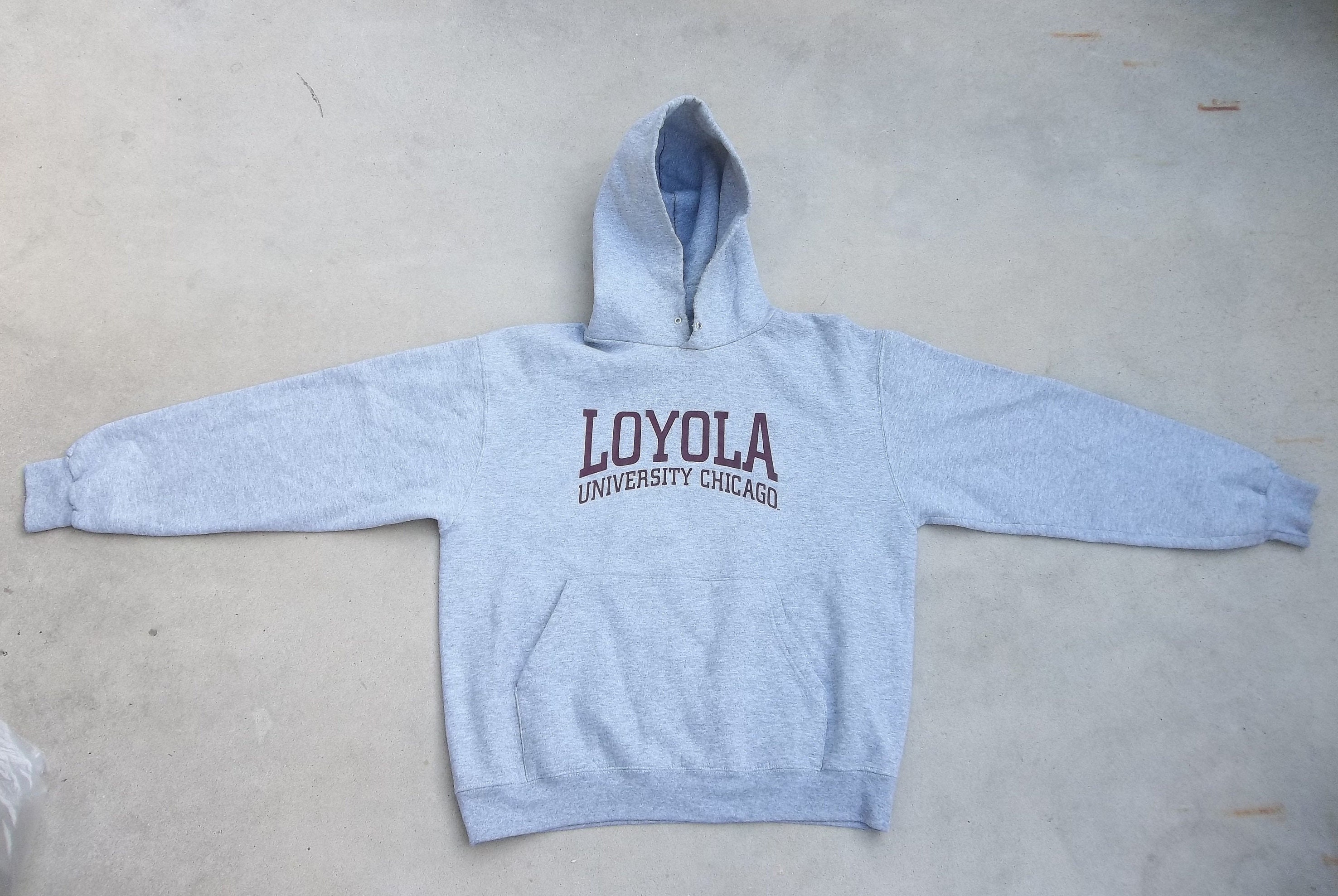 Vintage Sweatshirt Loyola University Chicago Hoodies Medium 1990s 2000s Distressed Preppy Grunge Streetwear Etsy