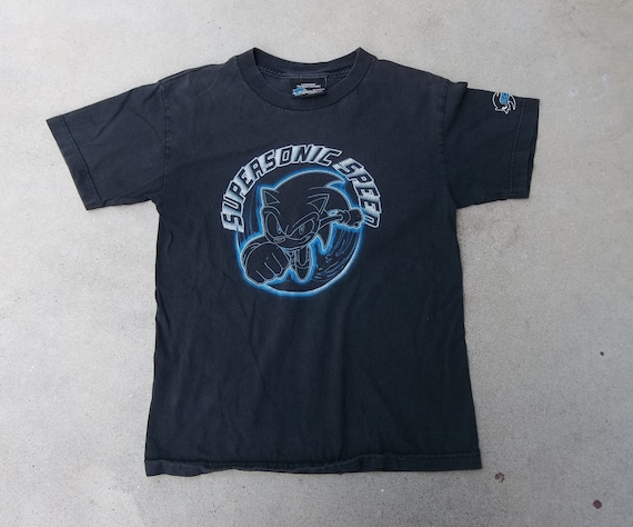 Xl Size 00S Sonic The Hedgehog Official T-Shirt Black | eBay