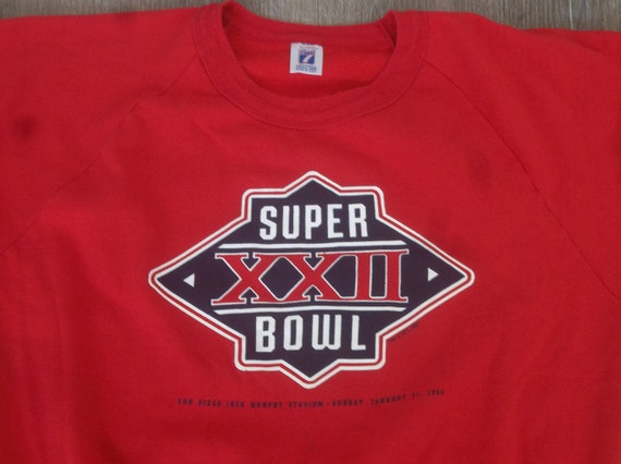 Vintage Sweatshirt  Super Bowl XXII  Logo 7 label… - image 9