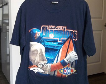 Retro T-shirt Bronco AFC Champions Shirt 1990s NFL sz XL