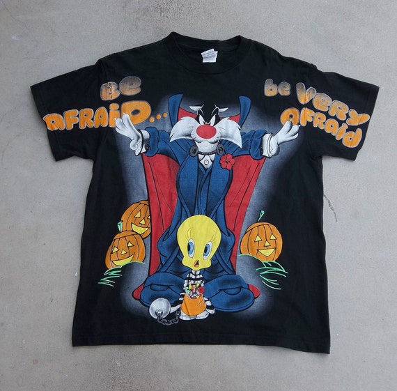 Vintage T-Shirt Looney Tunes 1990s Sylvester the … - image 1