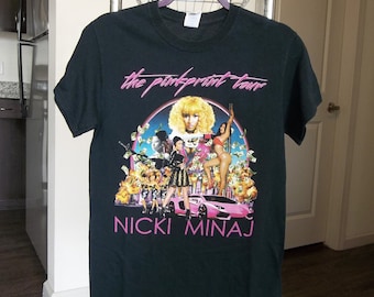 Retro T-shirt Nicki Minaj Tour Shirt sz Small