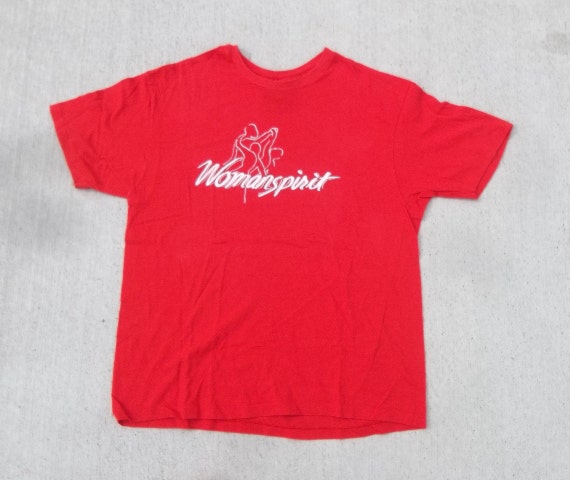 Vintage T-shirt Womanspirit 1980s Single Stitch Le
