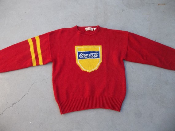 Vintage Sweater Coca Cola Hong Kong 1980s 1990s B… - image 4