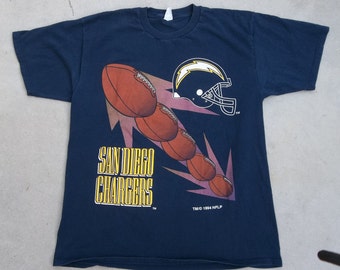 Vintage T-Shirt Chargers 1990s Football NFL San Diego Los Angeles Double Sided Print XL Sports Athletic