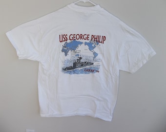 Vintage T-shirt USS George Phillip Military Ship XL