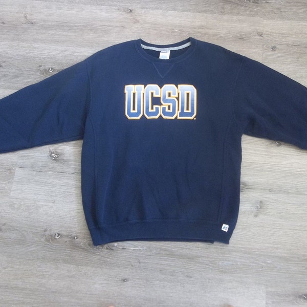 Vintage Sweatshirt UCSD University of California San Diego 1990s Retro College Pullover Large