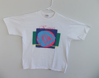 Vintage T-shirt Kauai Medium 1990s Fish Crazy Shirts