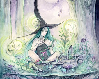 Teen Witch // Magical/Halloween/Herbalist/Fantasy/ART PRINT