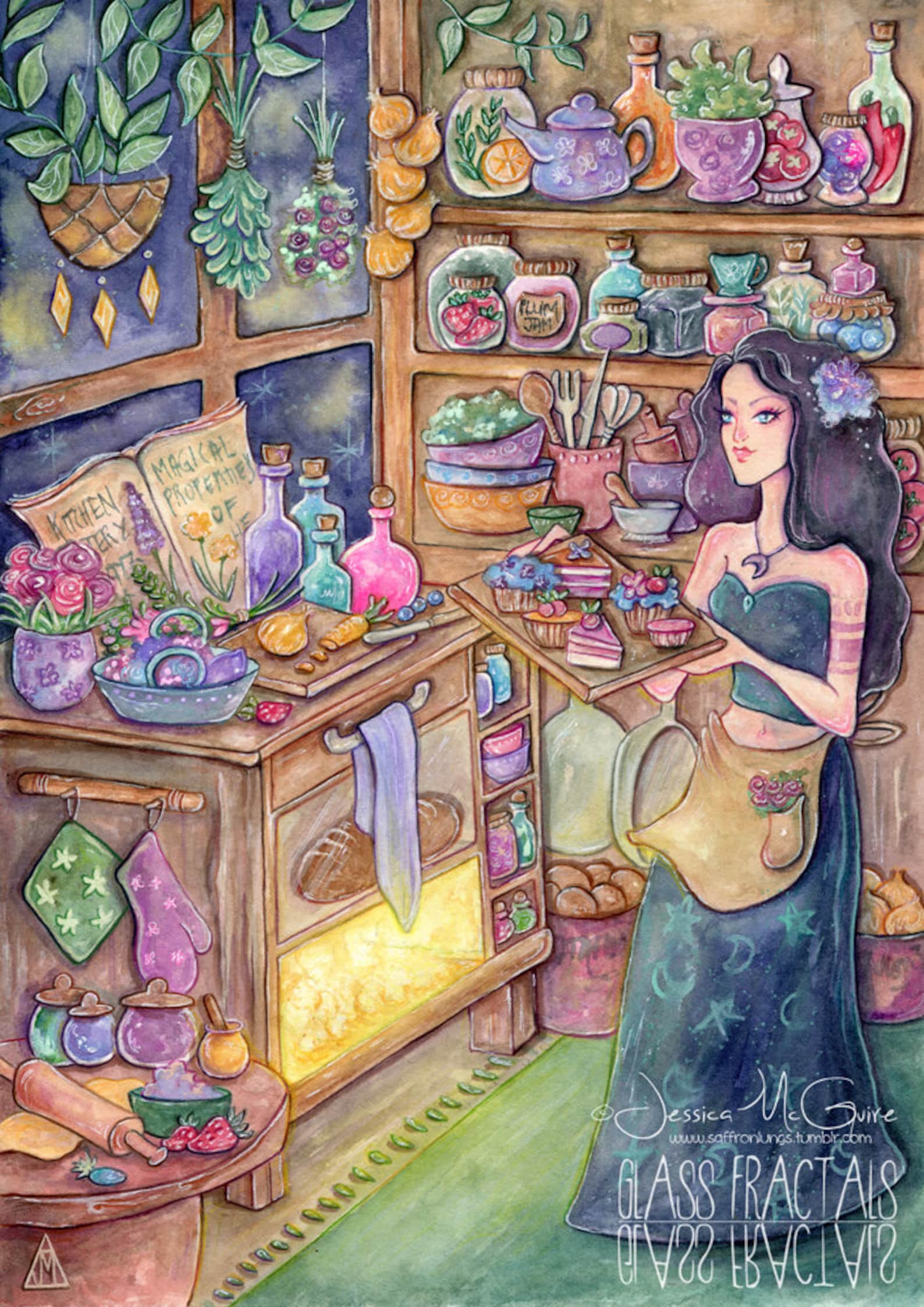Kitchen Witchin Ver6 // Magical/witch/fantasy/art PRINT - Etsy