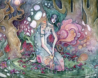 Mushroom Magic // Mystic/Fairy/Witch/Fantasy/ART PRINT