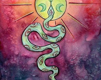 Serpent Magic // Magical/Fantasy/Snake/Witch/ART PRINT