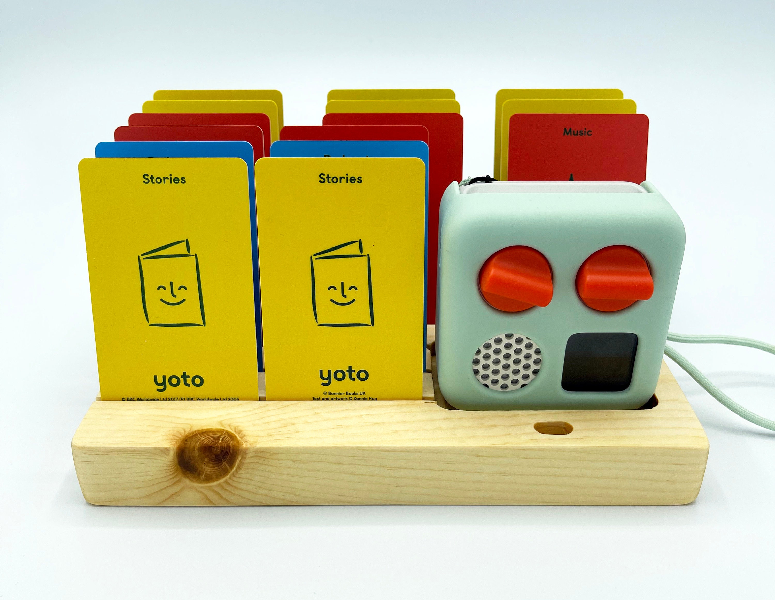 Yoto Mini Dock Wood Card Holder and Stand for Kids Audio Player.  Customizable 