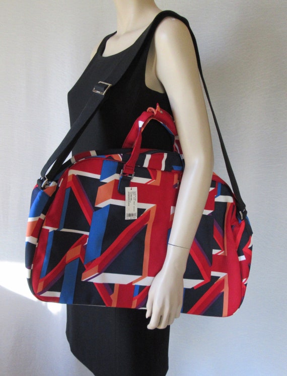Vintage Mary Quant Union Jack Print Boston Bag Ove