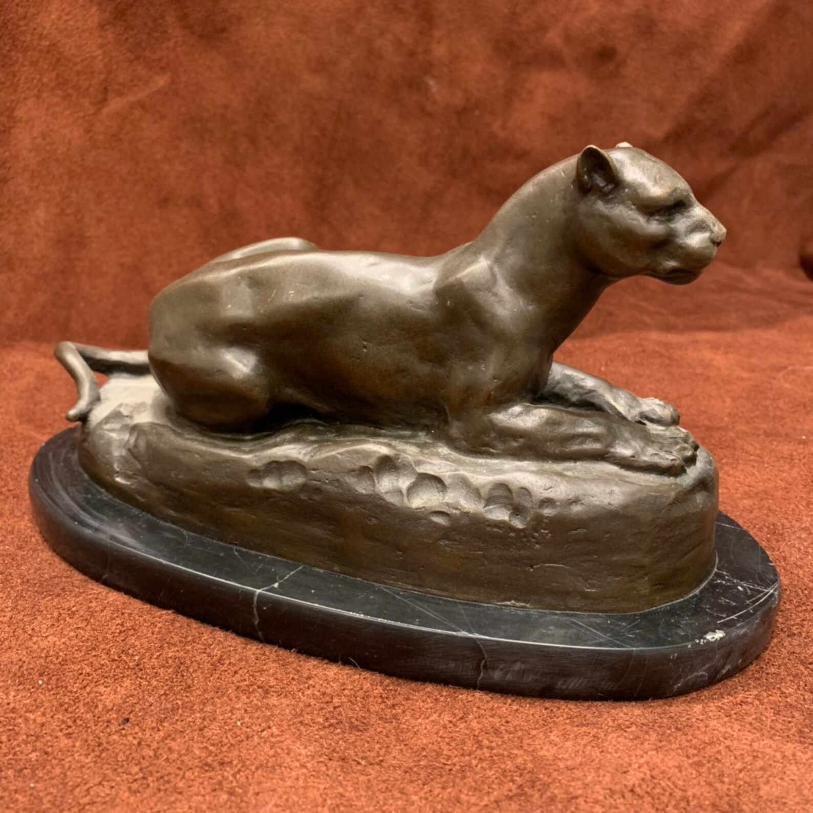 Bronze Mountain Lion Sculpture by Barye Etsy