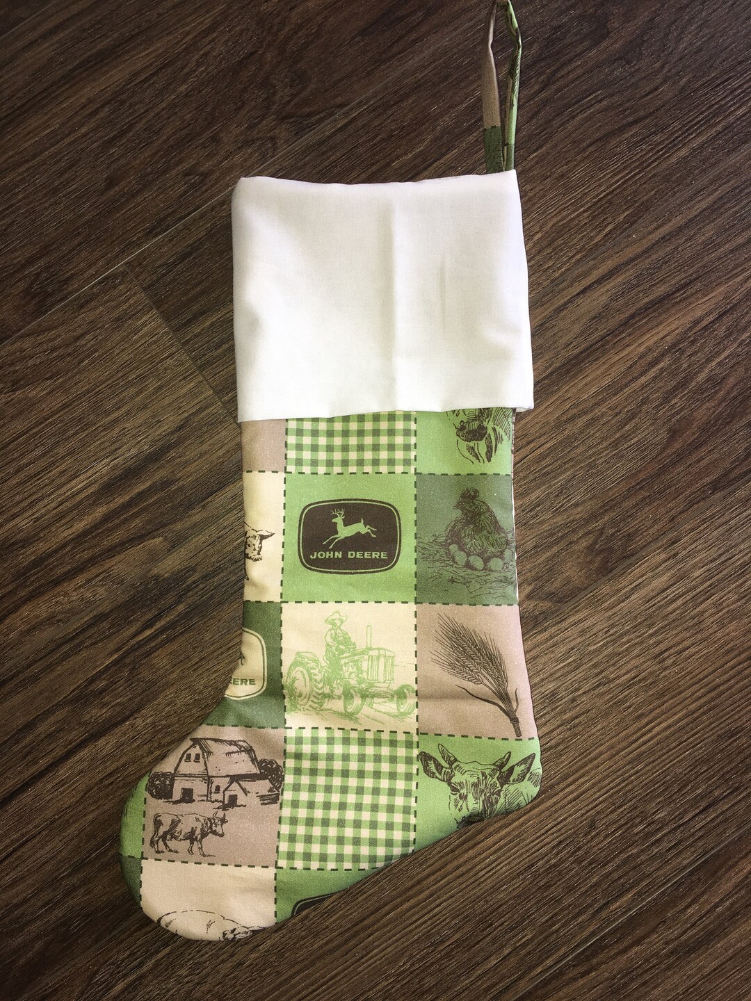 Vintage Style John Deere Christmas Stocking Etsy