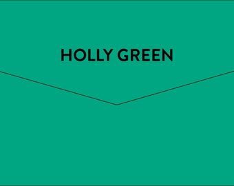 Envelopes  |  Pkt 10  |  Save the Date, Thank You Card, Christmas Card, Invitation  |  C6  |  Holly Green