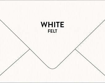 Envelopes  |  Pkt 10  |  Wedding Invitation, Invitation  |  190mm x 130mm  |  White Felt