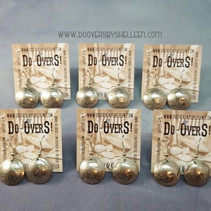 Buffalo Nickel Earrings, domed, genuine coins