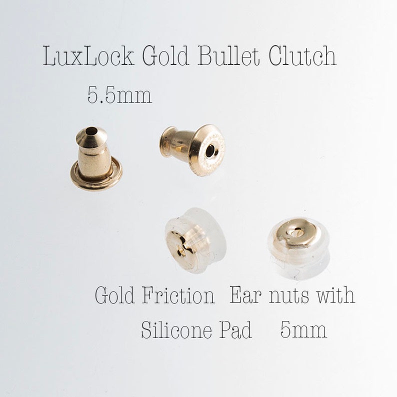 6mm 14K Solid Gold Double Clutch Studs Solid Gold Studs 14k Etsy