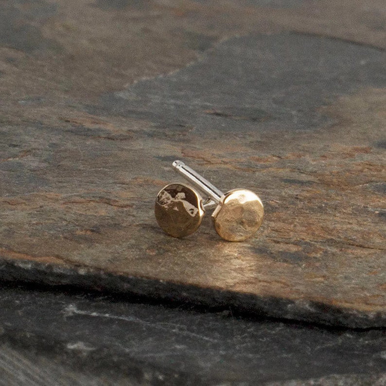 3mm 14k gold stud earrings