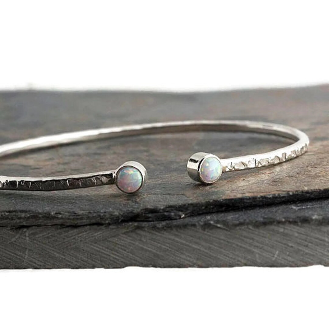 Silver Oval Cuff Bracelet Cuff Bracelet Oval Bracelet 4mm Etsy